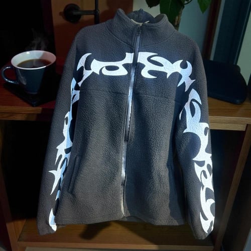 Autumn Adeigbo Men's Black and Grey Jacket