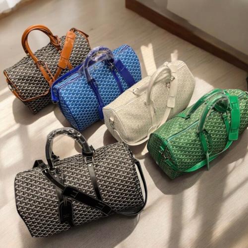 Goyard Croisiere 50 Black Leather Duffle Travel Ca...