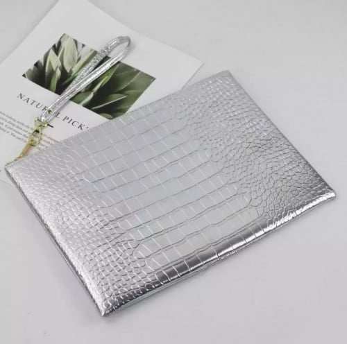 باوتش جلد تمساح فضي | حجم وسط