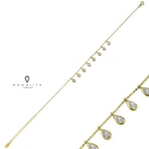 خلخال أنيق اللون ذهبي (A67).