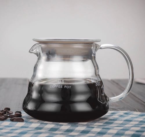 سيرفر زجاجي لتقديم قهوه V60 الحجم 400 مل