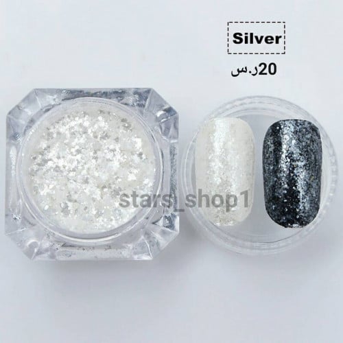 رقائق الماسية للاظافر (ذهبي-فضي)