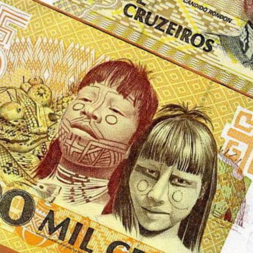 البرازيل فئة 1000 كروزيرو أنسر إصدار التسعينيات