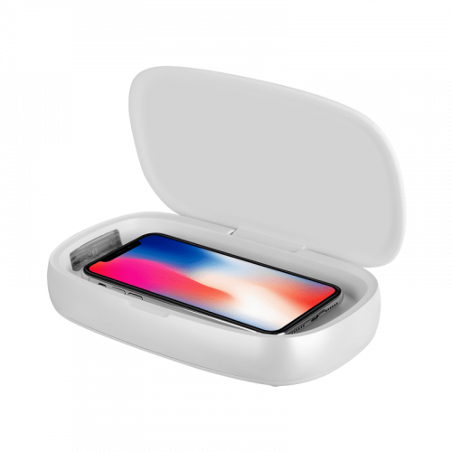 شاحن لاسلكي موماكس وجهاز تعقيم بالاشعة فوق البنفسج...