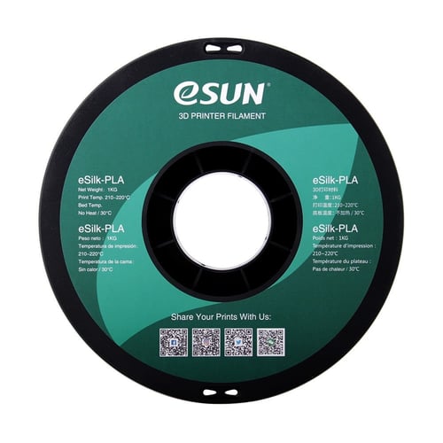 eSUN eSilk-PLA (Silver) 3D Filament 1.75Ø, 1kg