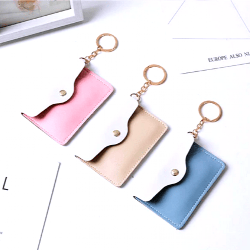 محفظة نسائية من الجلد للبطاقات والنقود