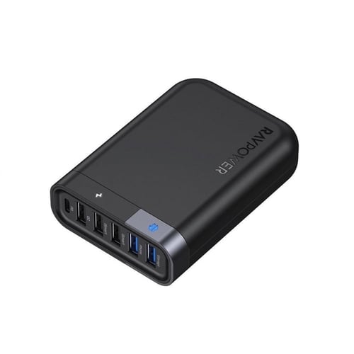 منصة شحن ونقل بيانات من راف باور 6 منافذ بتقنية PD