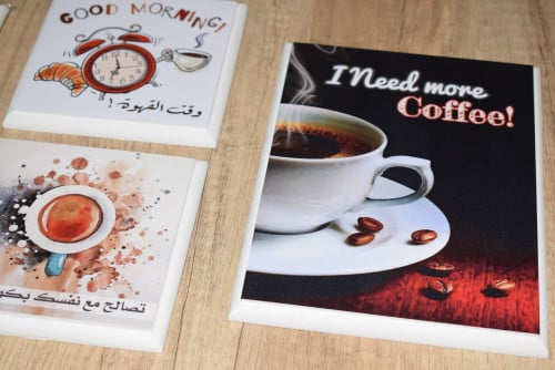 لوحة خشبية I need more coffee
