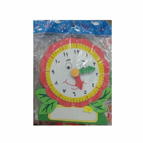 ساعة متحركة من الفلين مع مستطيل لكتابة الزمن