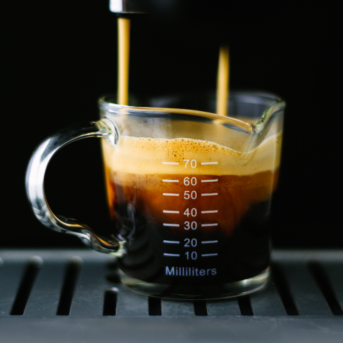 كوب معياري زجاجي لقياس الاسبريسو