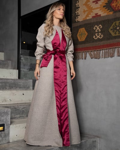 جاكيت طويل من التفته