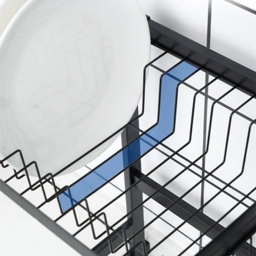 رف تجفيف الصحون فوق المجلى اسود