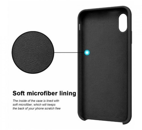 كفر ايفون سيليكون أسود Black silicone case for iPh...