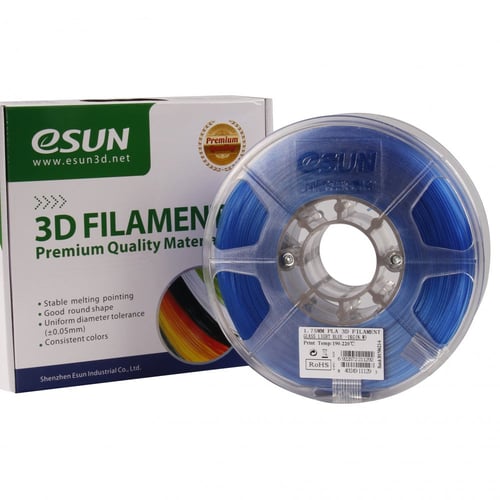 eSUN PLA (Glass Light Blue) 3D Filament 1.75Ø, 1kg