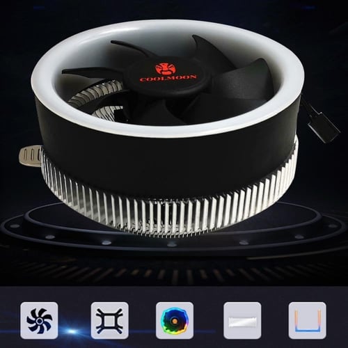 COOLMOON Q2 RGB LED Computer PC CPU Chassis Coolin...