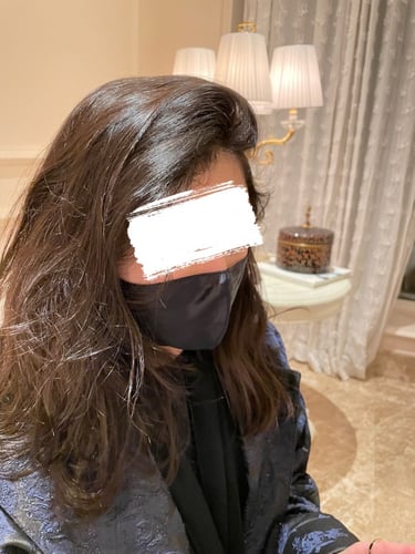 كمامة الحرير الطبيعي - اسود