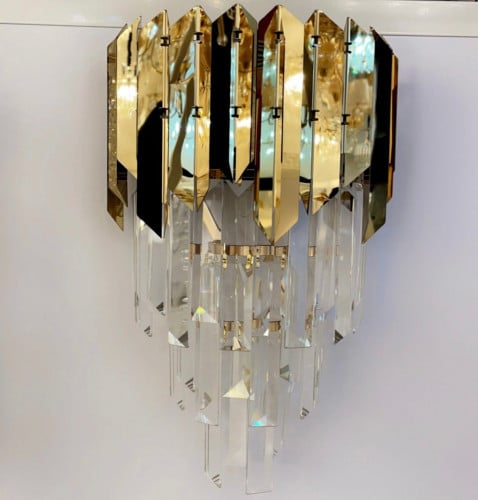 جداري كريستال ستيل ذهبي 9588/2