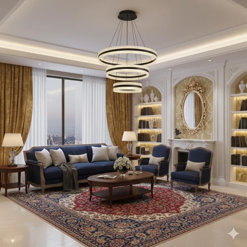 ثريا لوسيندا ٣ حلقات اسود 7058/3