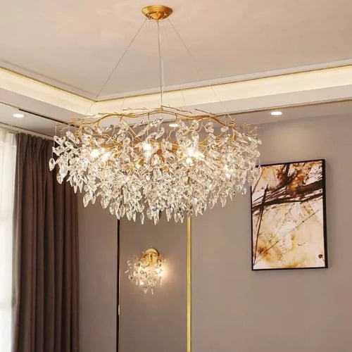 ثريا كريستال عناقيد ورق شجر مقاس 1م 4040/1000