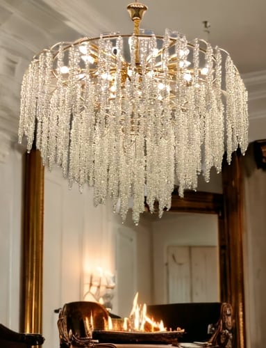 ثريا كريستال عناقيد ذهبي 1.20م 6060/1200