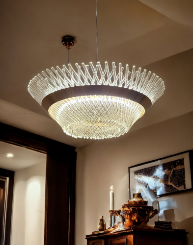 ثريا ليد لون برونزي 3 اضاءات 70سم 3017/600