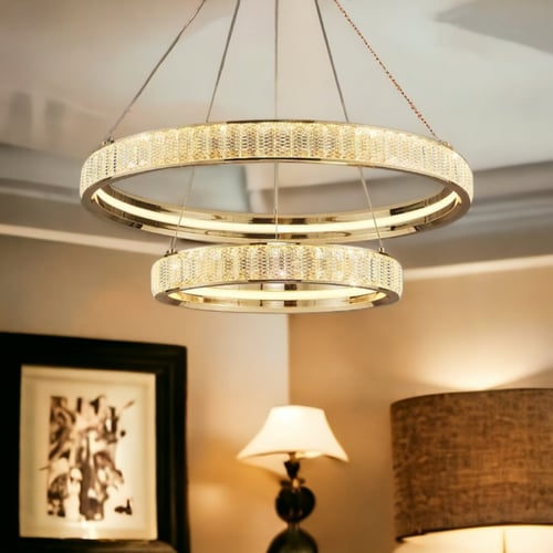 ثريا ليد ذهبي 3 اضاءات 86426