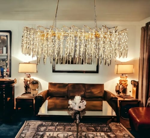 ثريا ستيل ذهبي مستطيل 1050