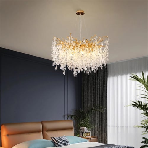 ثريا جنيهات ابيض + شفاف 60سم 9090/600