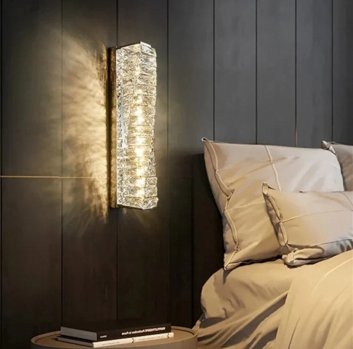 جداري ليد ستيل ذهبي كريستال 469