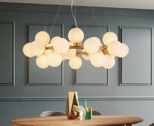 ثريا مودرن برونزي قزاز ابيض 20 لمبة 8001/950