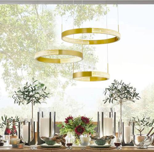 ثريا ليد 3 حلقات برونزي 806