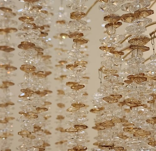 ثريا كريستال شفاف + عسلي 6060