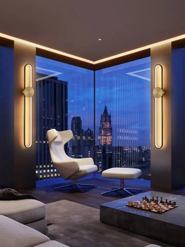 جداري مودرن برونزي 3 اضاءات 476