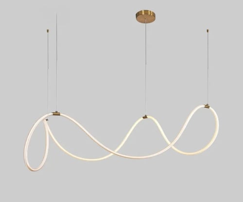 ثريا ليد مودرن برونزي 3 اضاءات طول 1.5م 7834