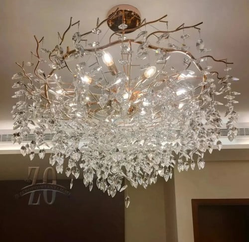 ثريا كريستال عناقيد ورق شجر مقاس 1م 4040/1000