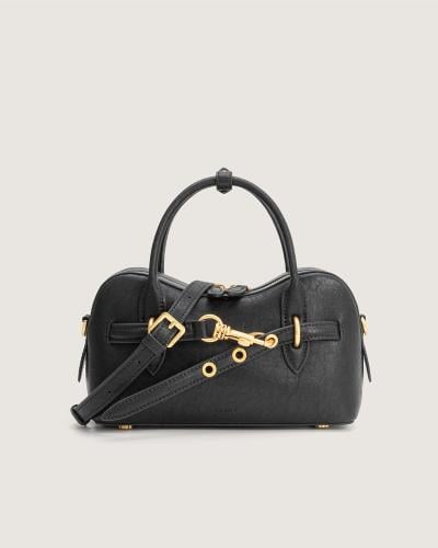 شنطة رمح النسائية من الجلد بلون أسود