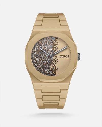 ساعة عريق الرجالية اتوماتيك بسير بولي كاربون بلون...