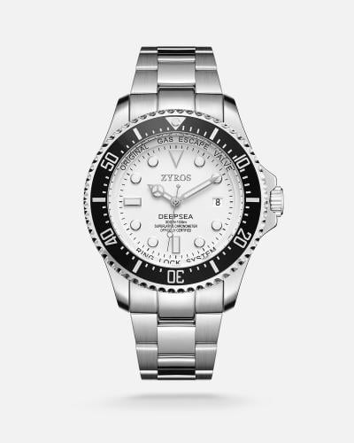 ساعة ديب اوشن الرجالية بلون فضي