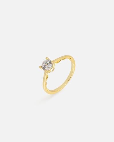 خاتم نسائي بتصميم أنيق بلون ذهبي