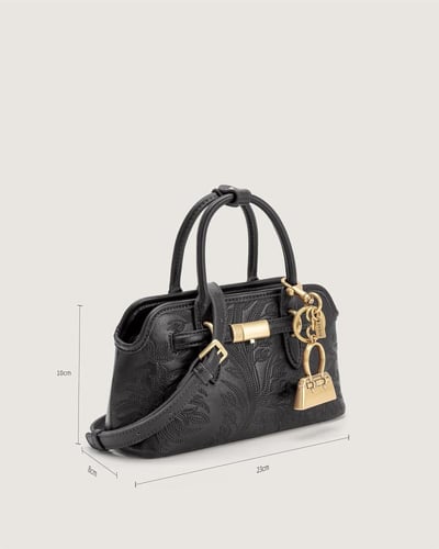 بوكس هدية شنطة سولار النسائية جلد بلون أسود