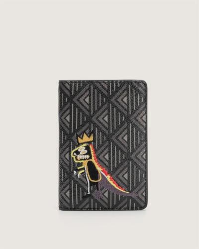 Distinctive black leather wallet.