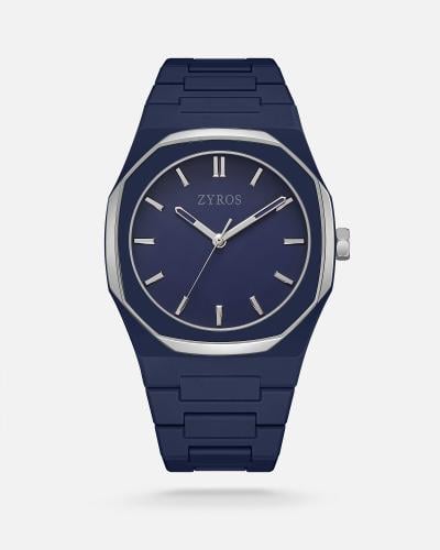 ‎ ساعة رجالية عملية باللون الأزرق