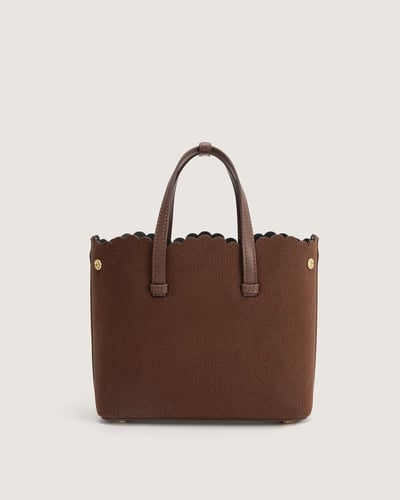 شنطة شذى النسائية جلد بلون بني