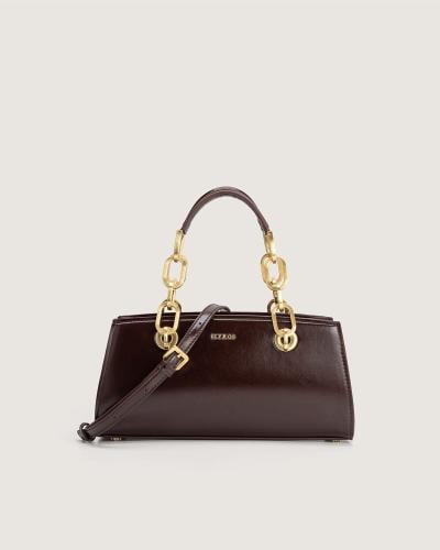 شنطة نمق النسائية من الجلد بلون بني