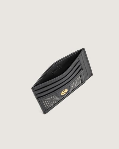 المحفظة الأنيقة من الجلد باللون الأسود