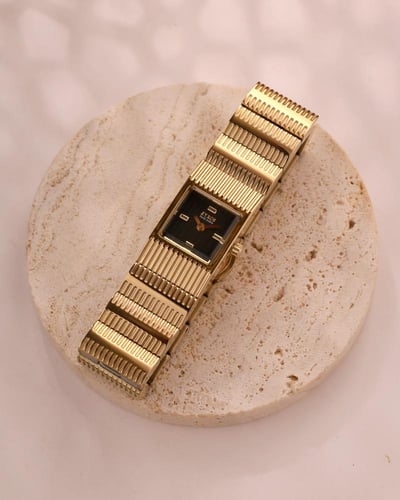 ساعة نسائية بسير ستيل باللون الذهبي