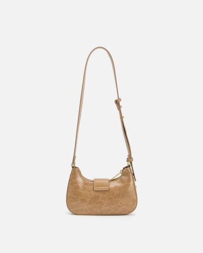 شنطة مِسك النسائية جلد بلون بيج