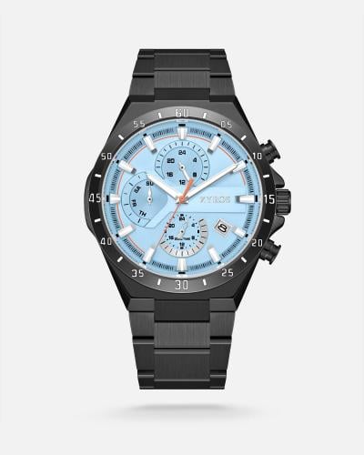 ساعة وتر الرجالية بتصميم لكل يوم بلون أسود