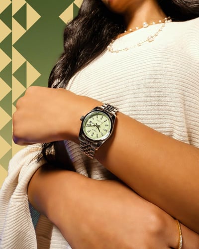 ساعة فخر النسائية ستيل بلون فضي