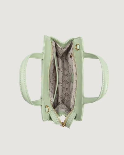 شنطة صَدف النسائية جلد بلون أخضر.